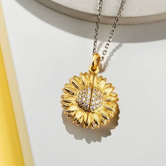 Sunflower necklace "You are my sunshine" Charmed Aroma BP Valentines Day - Picture 5 of 10